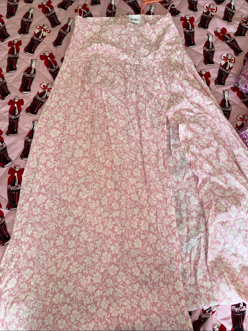 Pink Floral Maxi Skirt